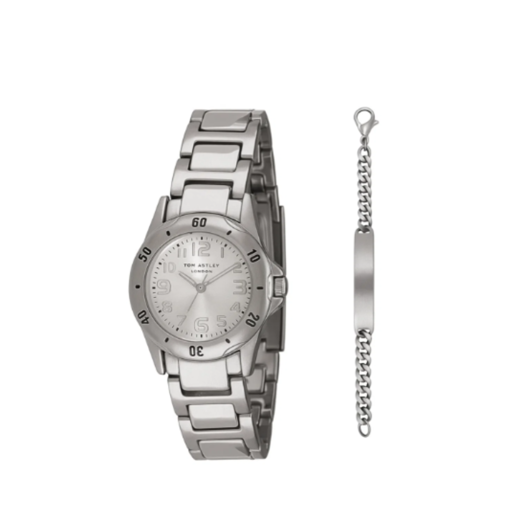 Identity London Boys’ Silver Watch & Bracelet Gift Set