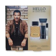 Lionel Richie HELLO mens gift set including 100ml EDP bottle shower gel and travel spray