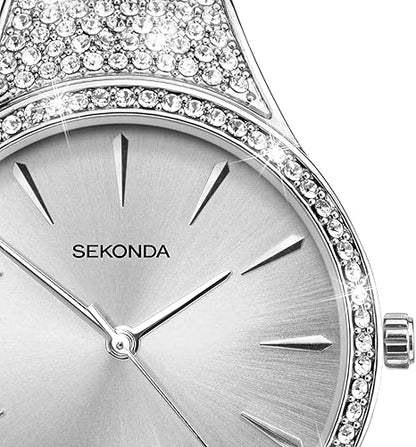 Sekonda Silver Stone-Set Ladies Watch