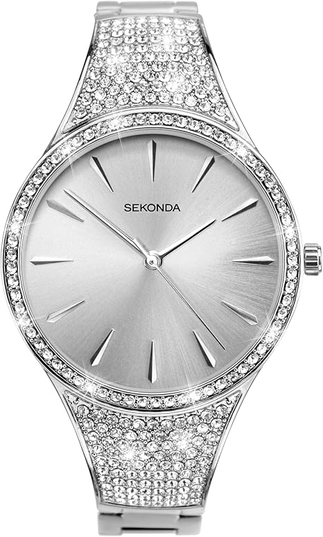 Sekonda Silver Stone-Set Ladies Watch