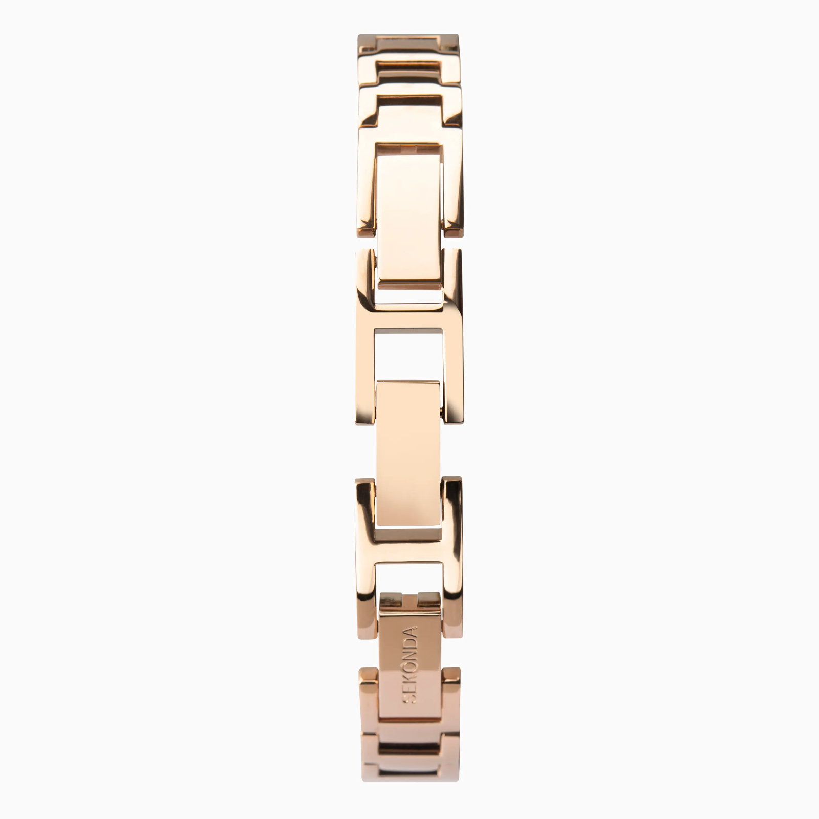 Sekonda 40425 ladies watch with black crystal rock texture strap and rose gold case