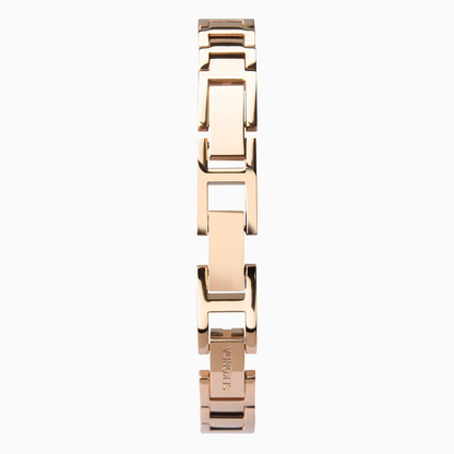 Sekonda 40425 ladies watch with black crystal rock texture strap and rose gold case