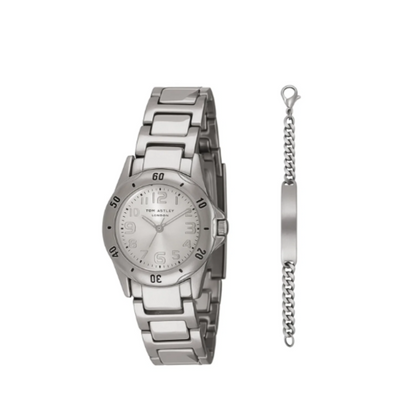 Identity London Boys’ Silver Watch & Bracelet Gift Set