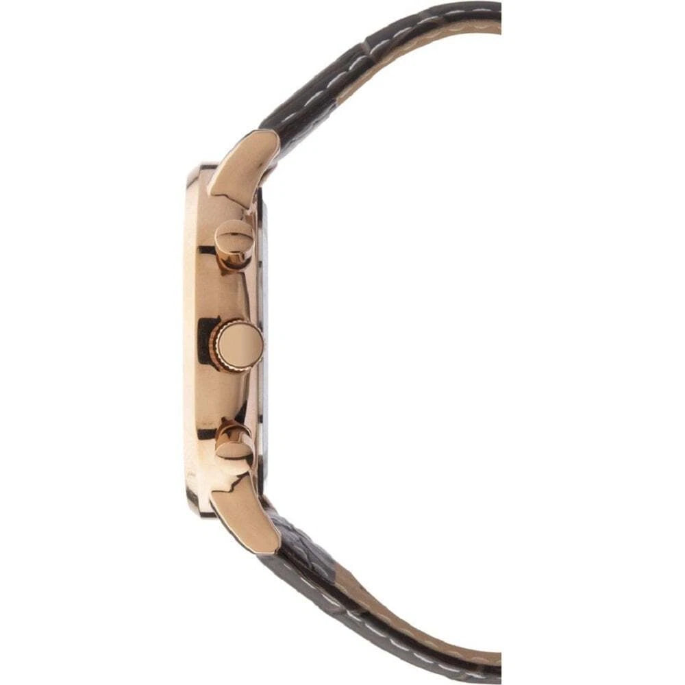 Sekonda 1668 watch with Rose Gold case and Brown croc-effect leather strapSanctuary