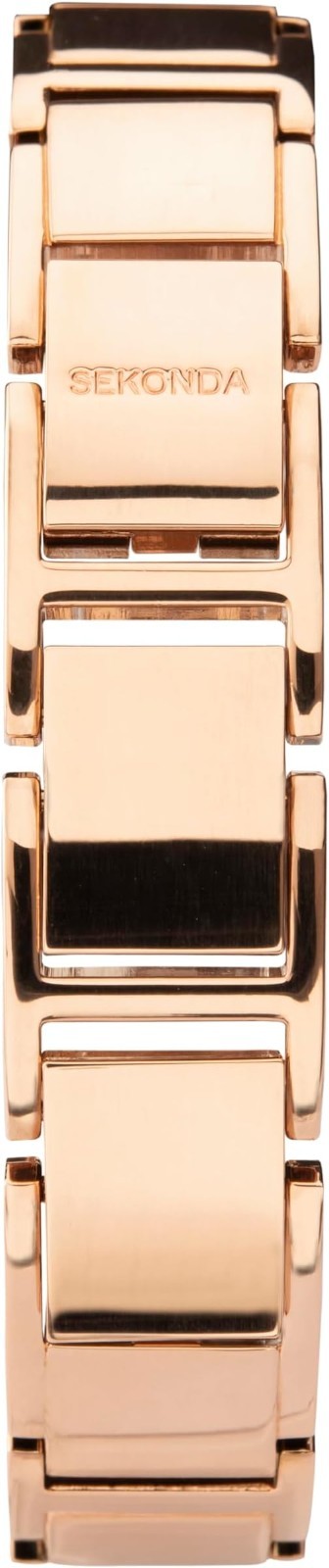 Sekonda 40407 Ladies 31mm Rose Gold Stone Set Analogue Watch with Two Tone Jewelled Bracelet
