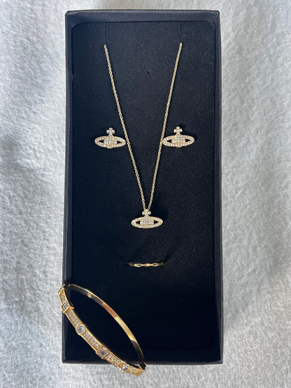 4 Piece Jewellery set Gold BR OVL